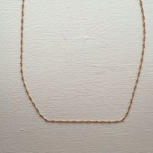 Vintage Twisted Link 14k Gold Charm Necklace - 18" Inches